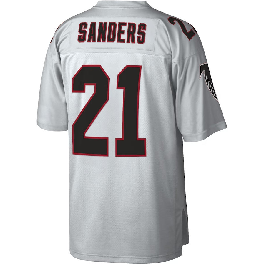 A.Falcons #21 Deion Sanders 100 Retired Player Legacy Jersey - Platinum Stitched American Football Jerseys