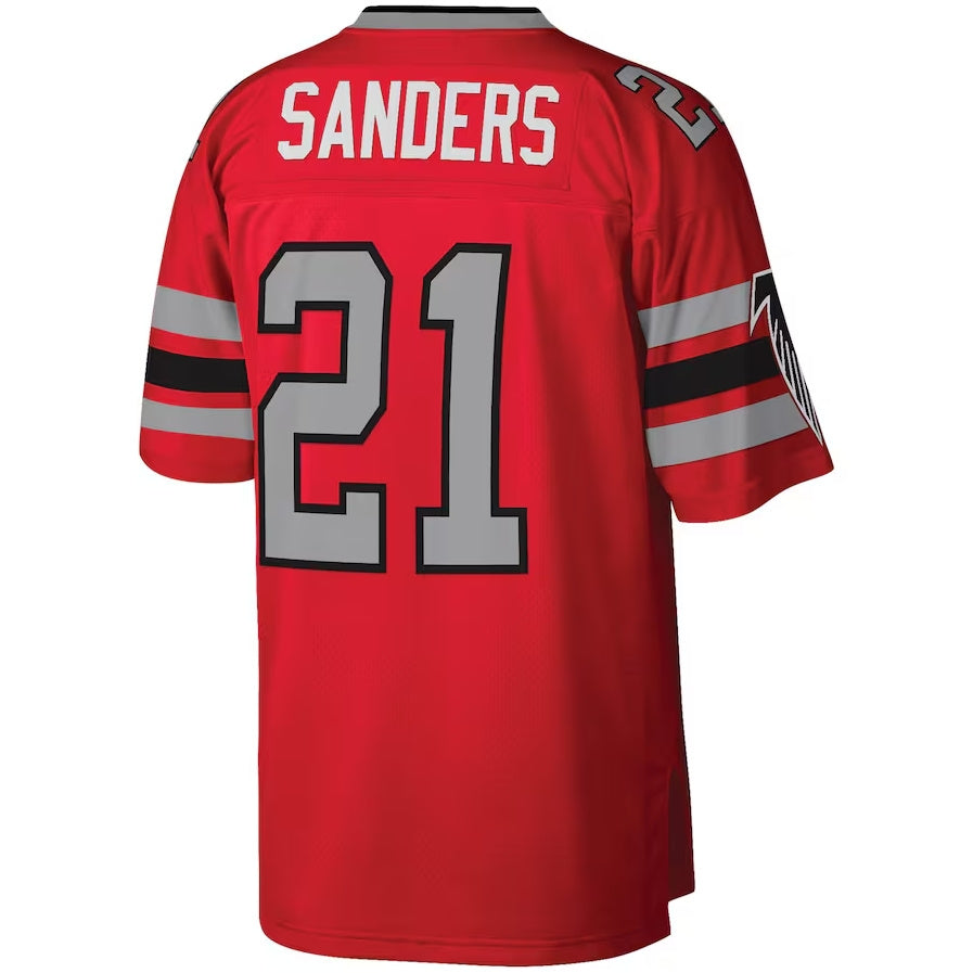 A.Falcons #21 Deion Sanders Legacy Replica Jersey - Red Stitched American Football Jerseys