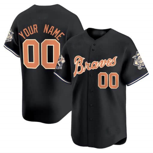 Custom Atlanta Braves Peaches n Cream Vapor Premier Limited C All Stitched Baseball Jersey