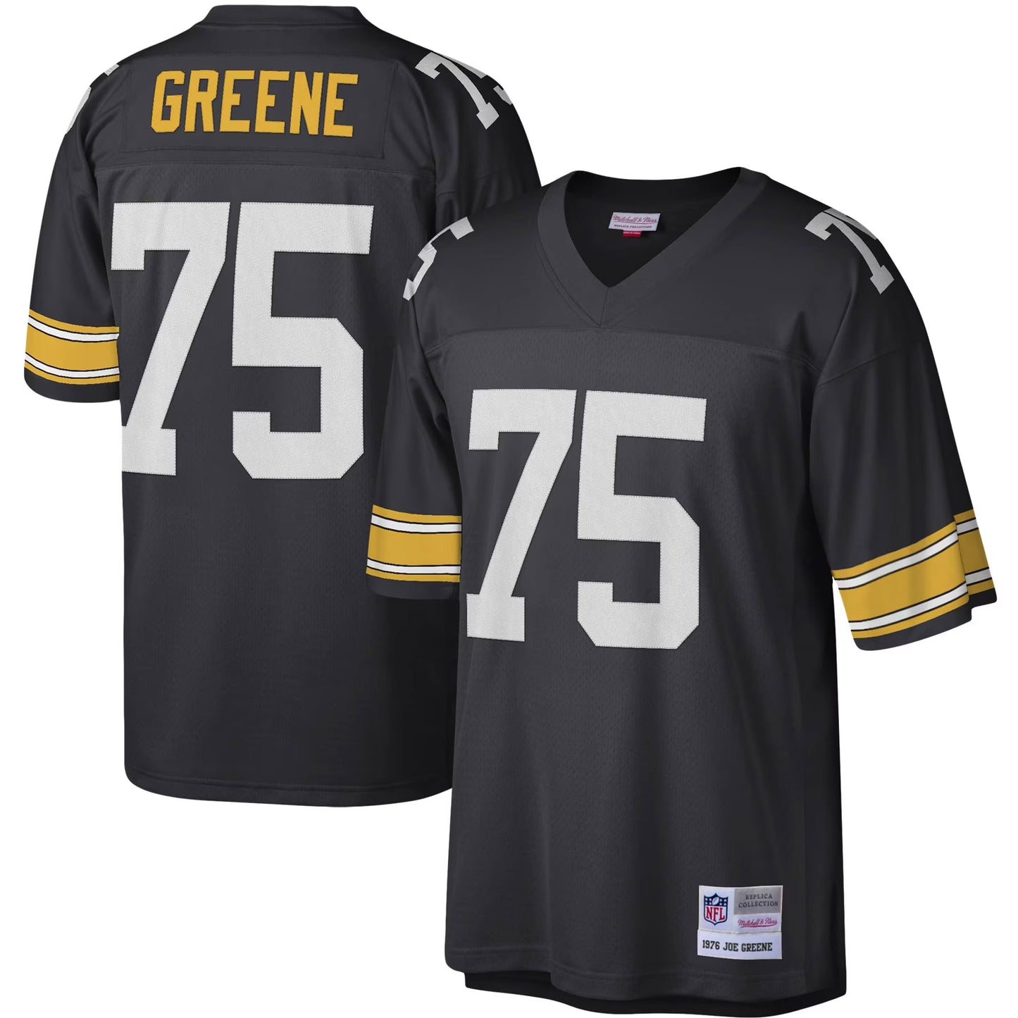 Pittsburgh Steelers Joe Greene Mitchell & Ness Black Legacy Replica Jersey