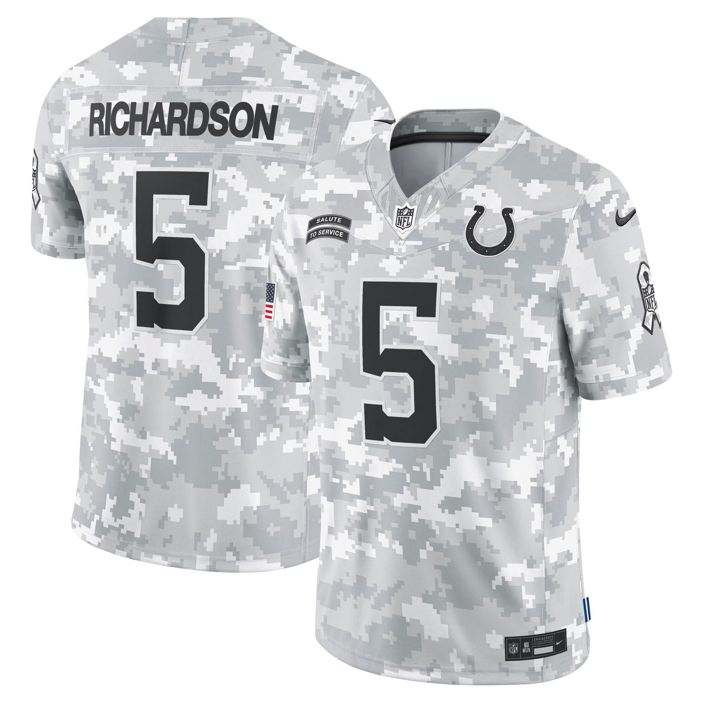 Indianapolis Colts Anthony Richardson Arctic Camo 2024 Salute to Service Limited Jersey