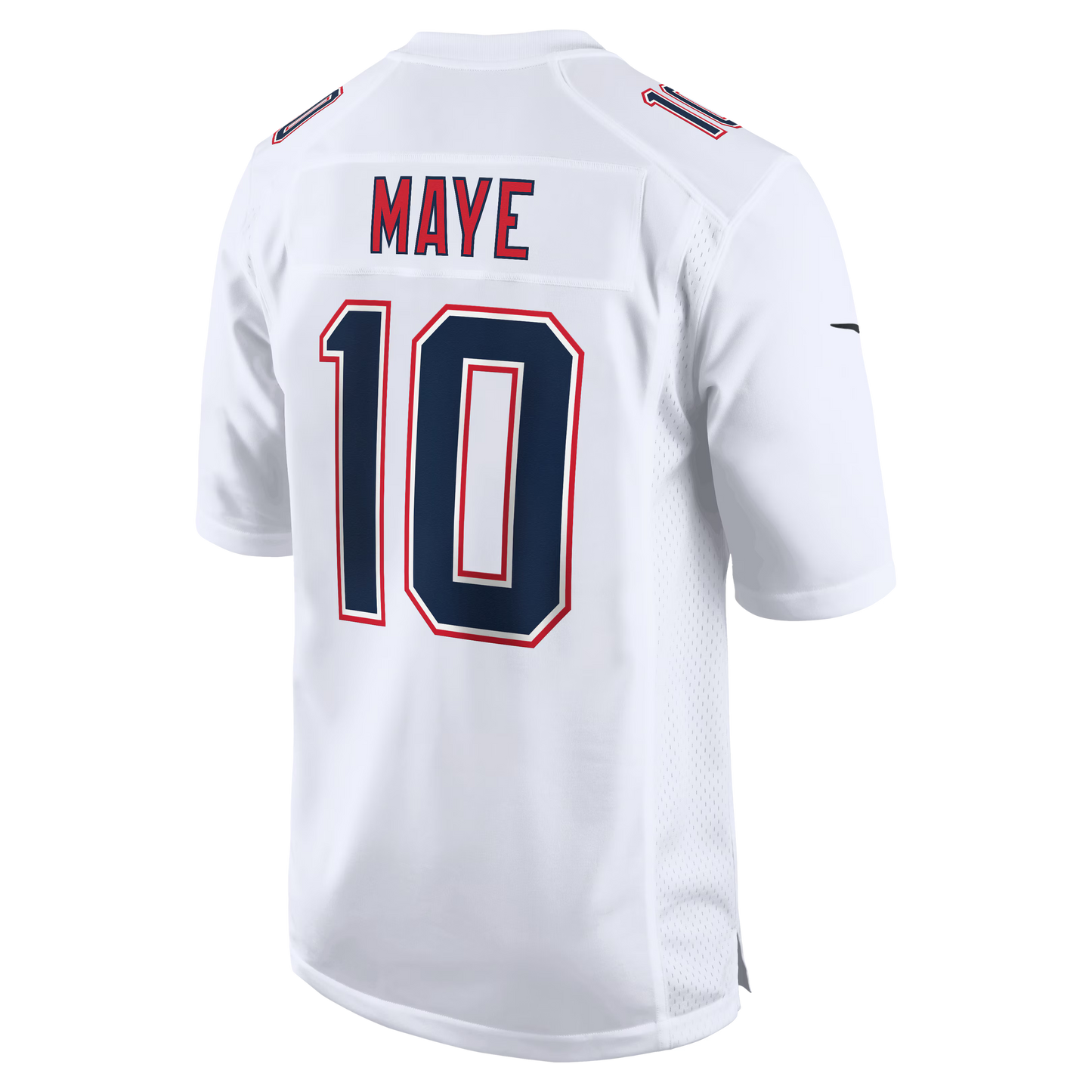 New England Patriots Drake Maye Tundra White Game Jersey
