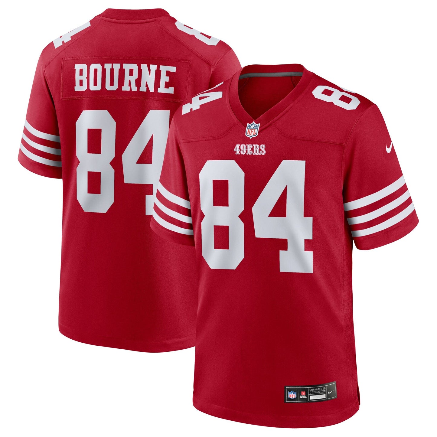 San Francisco 49ers Kendrick Bourne Scarlet Team Game Jersey