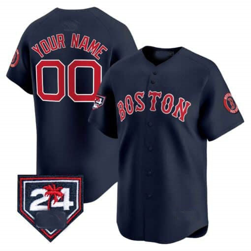 Custom Boston Red Sox 2024 Spring Training Patch Vapor Premier LimitedC All Stitched Baseball Jersey