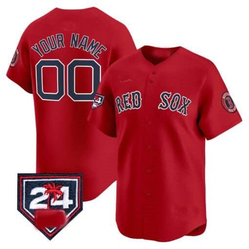 Custom Boston Red Sox 2024 Spring Training Patch Vapor Premier LimitedC All Stitched Baseball Jersey
