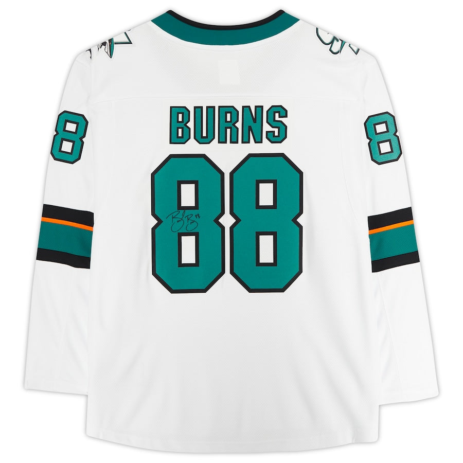 SJ.Sharks #88 Brent Burns   Breakaway Jersey White Stitched American Hockey Jerseys