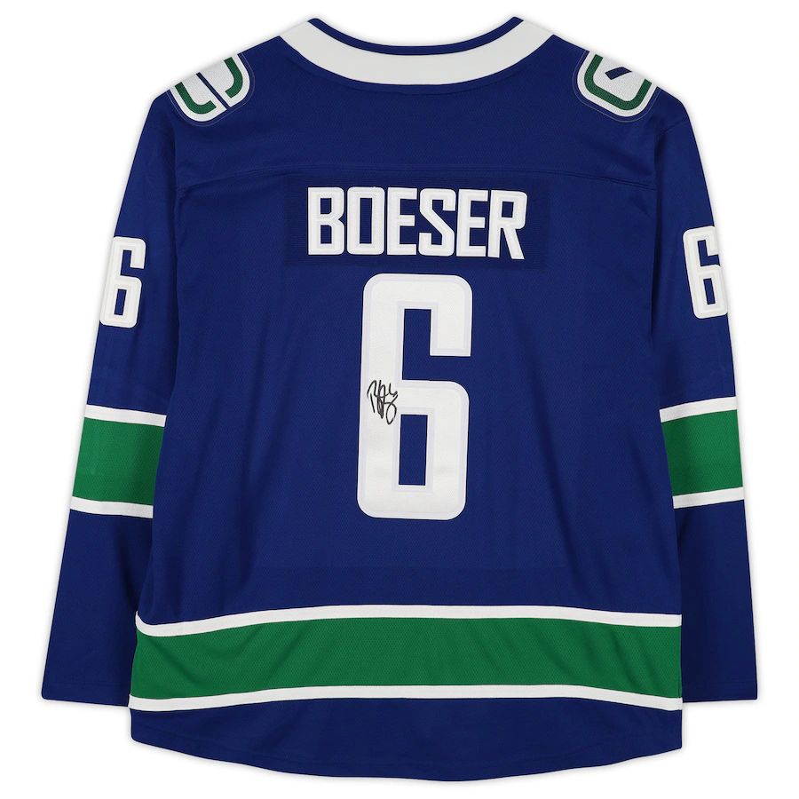 V.Canucks #6 Brock Boeser   Breakaway Jersey Blue Stitched American Hockey Jerseys