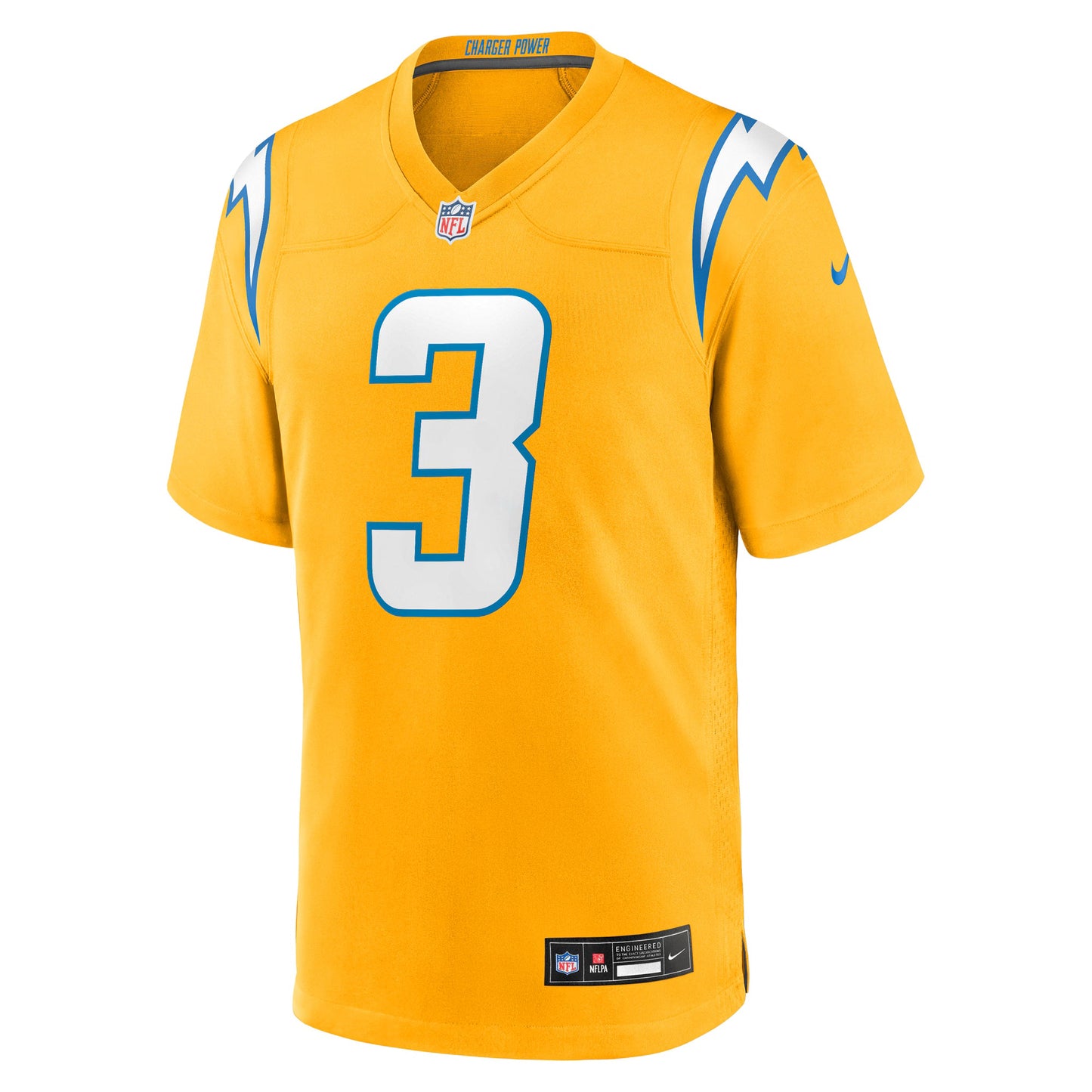 Los Angeles Chargers Derwin James Jr. Gold Alternate Charger Power Game Player Jersey