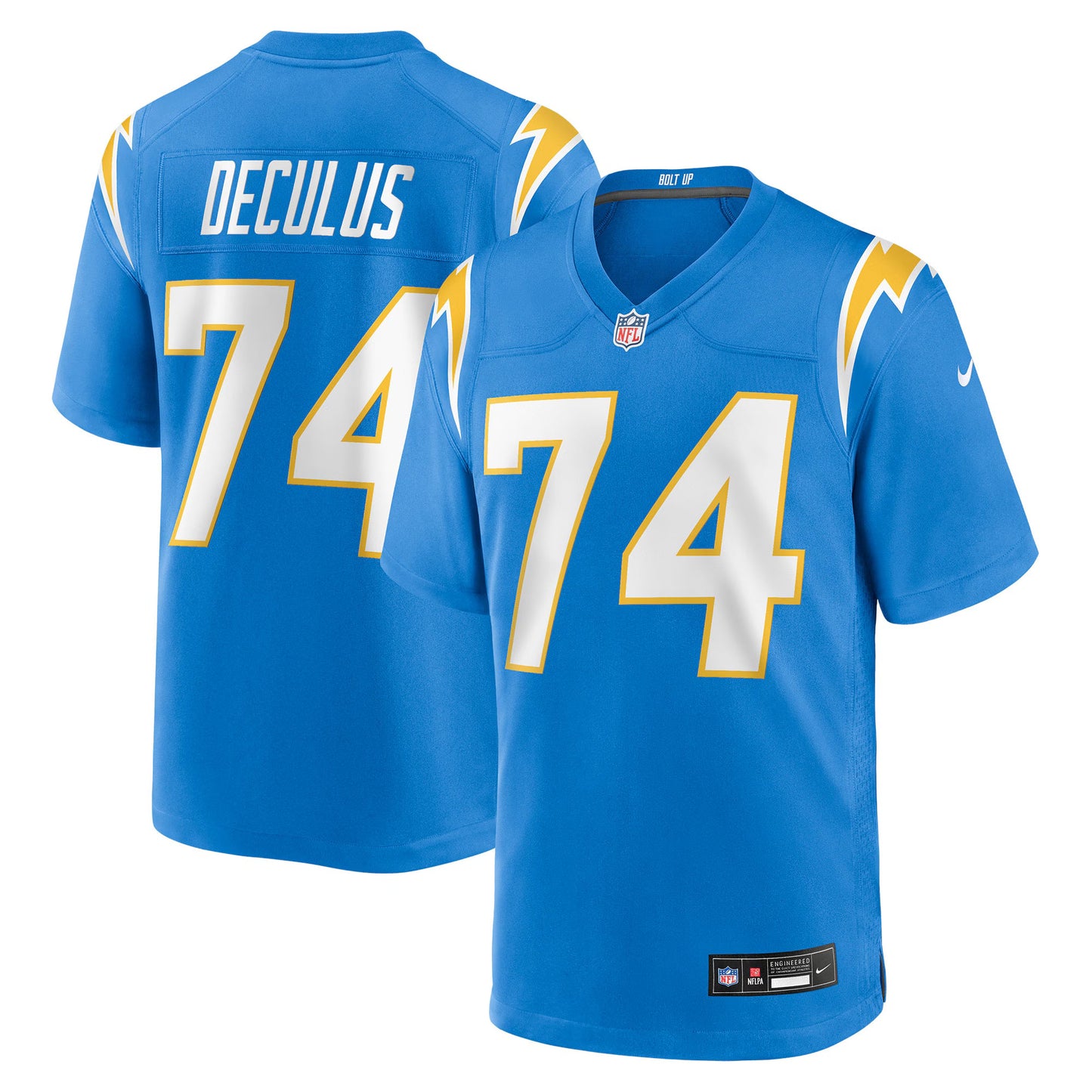 Los Angeles Chargers Austin Deculus Powder Blue Team Game Jersey