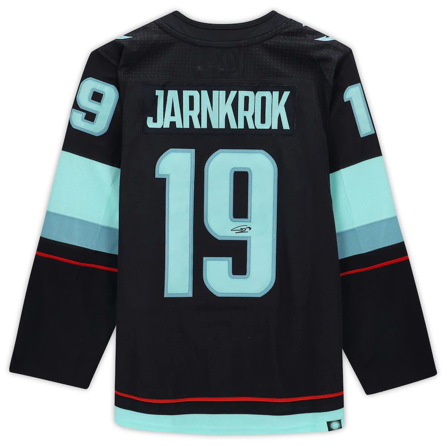 S.Kraken #19 Calle Jarnkrok Seattle Kraken   Jersey with Inaugural Season Jersey Patch Blue Stitched American Hockey Jerseys