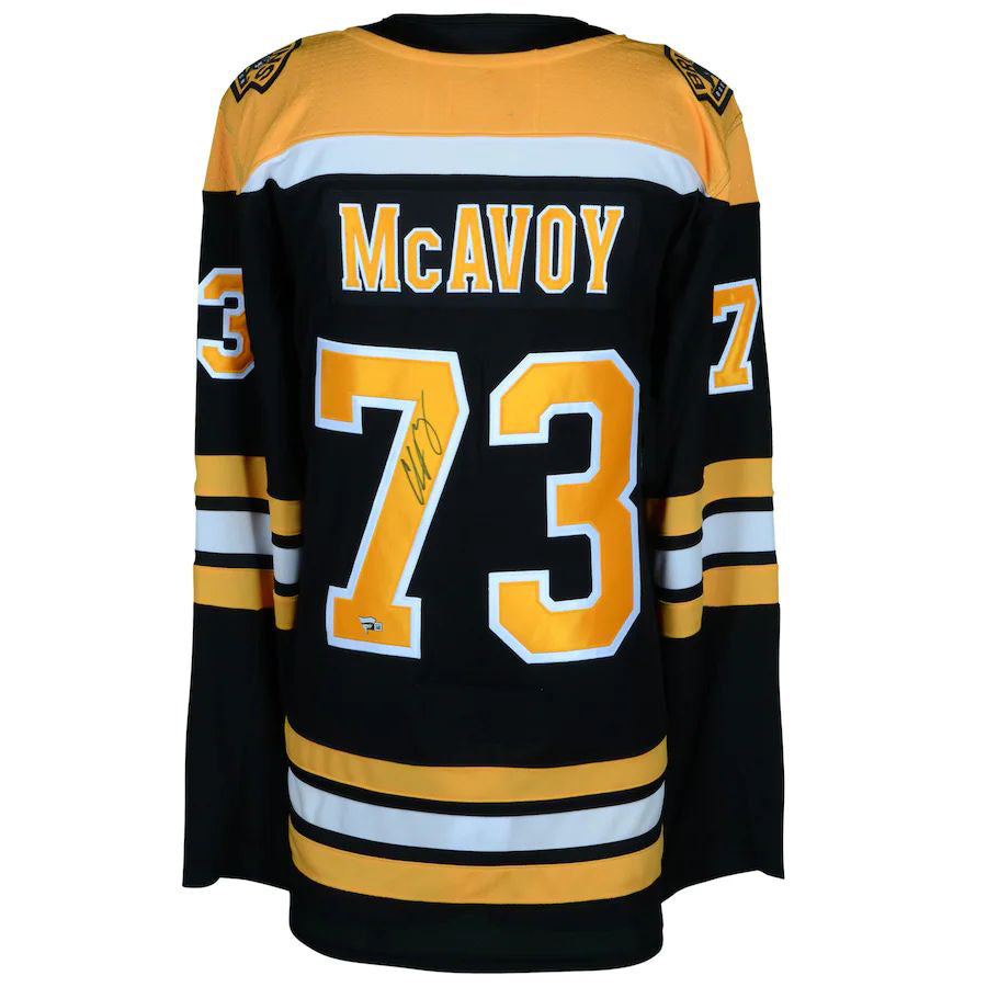 B.Bruins #73 Charlie McAvoy   Black  Jersey Stitched American Hockey Jerseys