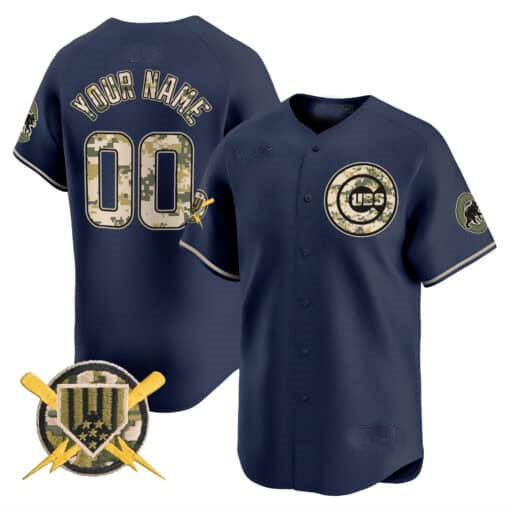 Custom Chicago Cubs Armed Forces Day Vapor Premier LimitedC All Stitched Baseball Jersey