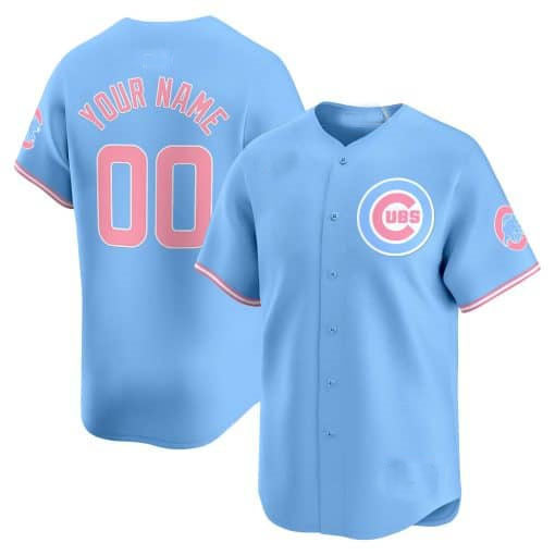 Custom Chicago Cubs Bubblegum Pink Vapor Premier LimitedC All Stitched Baseball Jersey