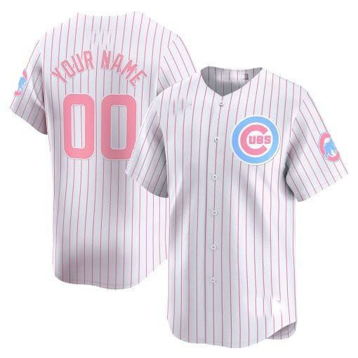 Custom Chicago Cubs Bubblegum Pink Vapor Premier LimitedC All Stitched Baseball Jersey