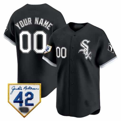 Custom Chicago White Sox 2024 Jackie Robinson Patch Vapor Premier LimitedAll Stitched Baseball Jersey