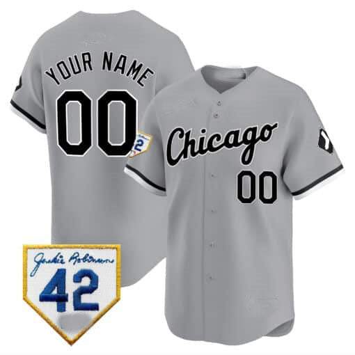 Custom Chicago White Sox 2024 Jackie Robinson Patch Vapor Premier LimitedAll Stitched Baseball Jersey