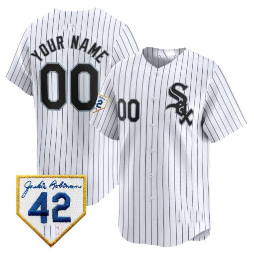 Custom Chicago White Sox 2024 Jackie Robinson Patch Vapor Premier LimitedAll Stitched Baseball Jersey