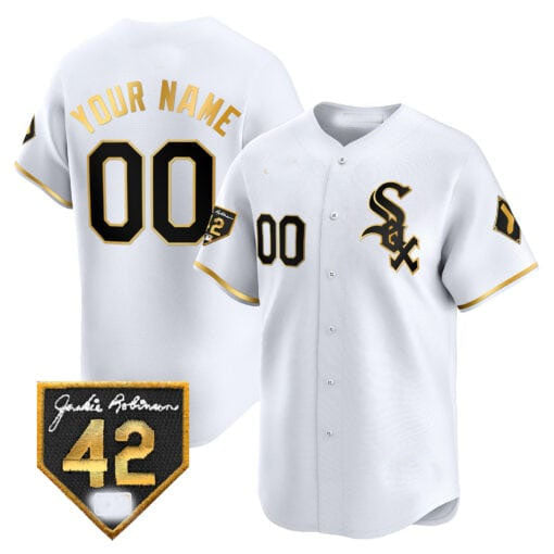 Custom Chicago White Sox 2024 Jackie Robinson Patch Vapor Premier LimitedAll Stitched Baseball Jersey