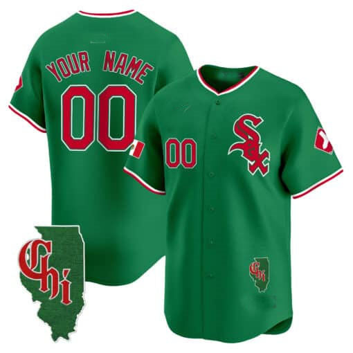 Custom Chicago White Sox Mexico Vapor Premier Limited Illinois Patch All Stitched Baseball Jersey