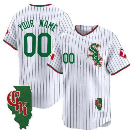 Custom Chicago White Sox Mexico Vapor Premier Limited Illinois Patch All Stitched Baseball Jersey