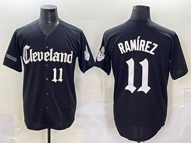 Cleveland Guardians #11 Jos Ramrez Black Gothic Vapor Premier Limited Stitched Baseball Jersey