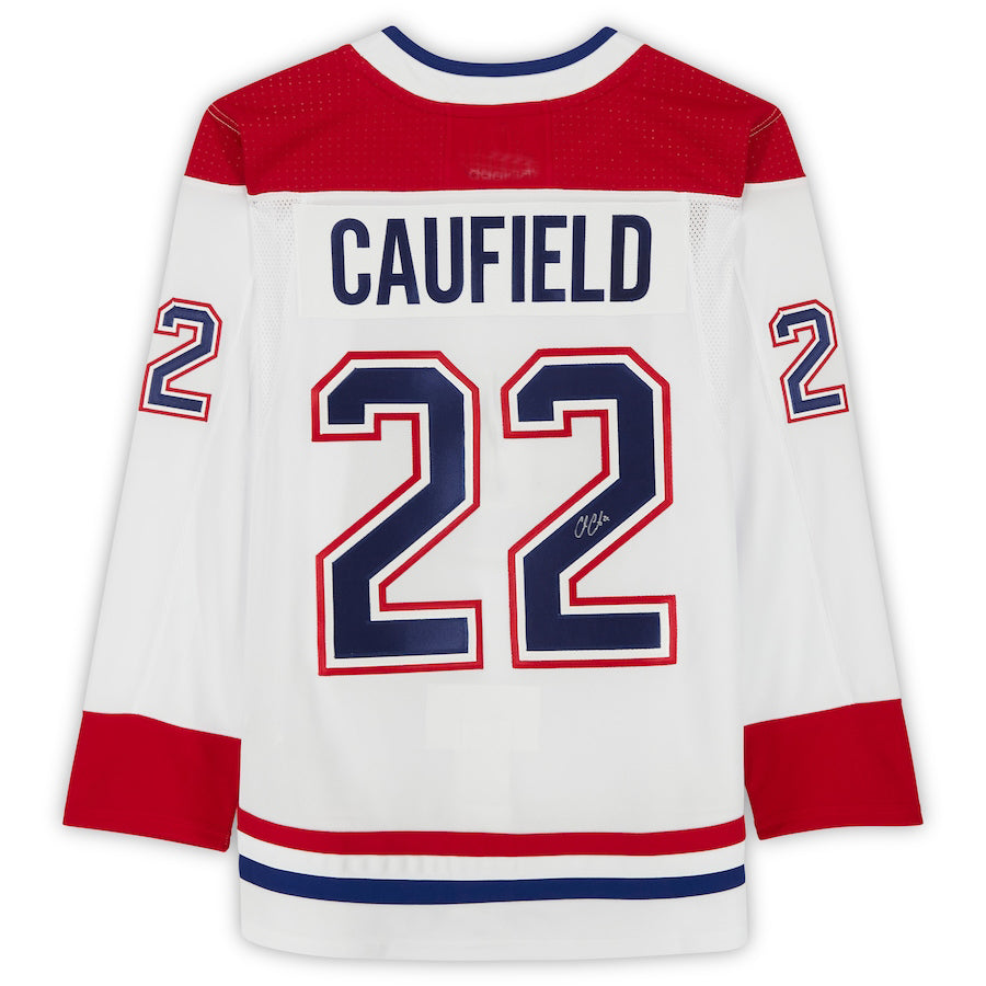M.Canadiens #22 Cole Caufield   White Stitched American Hockey Jerseys