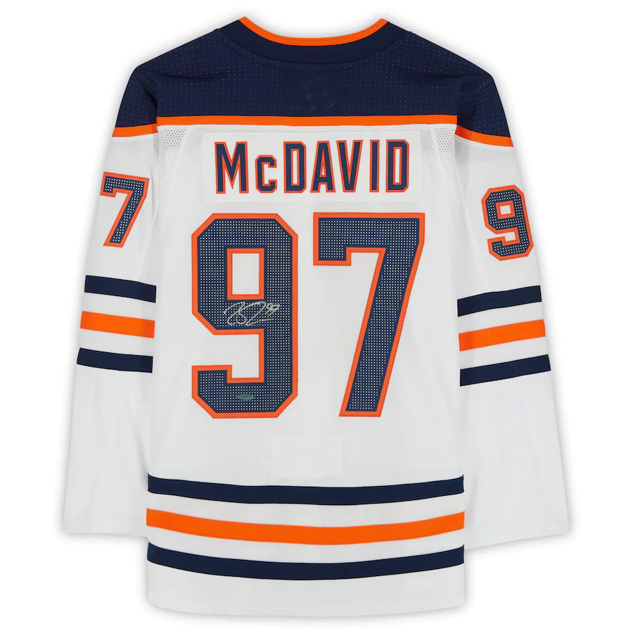 E.Oilers #97 Connor McDavid   Jersey Upper Deck White Stitched American Hockey Jerseys