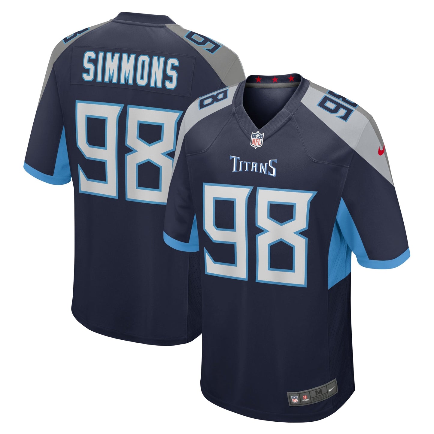 Tennessee Titans Jeffery Simmons Navy Game Jersey