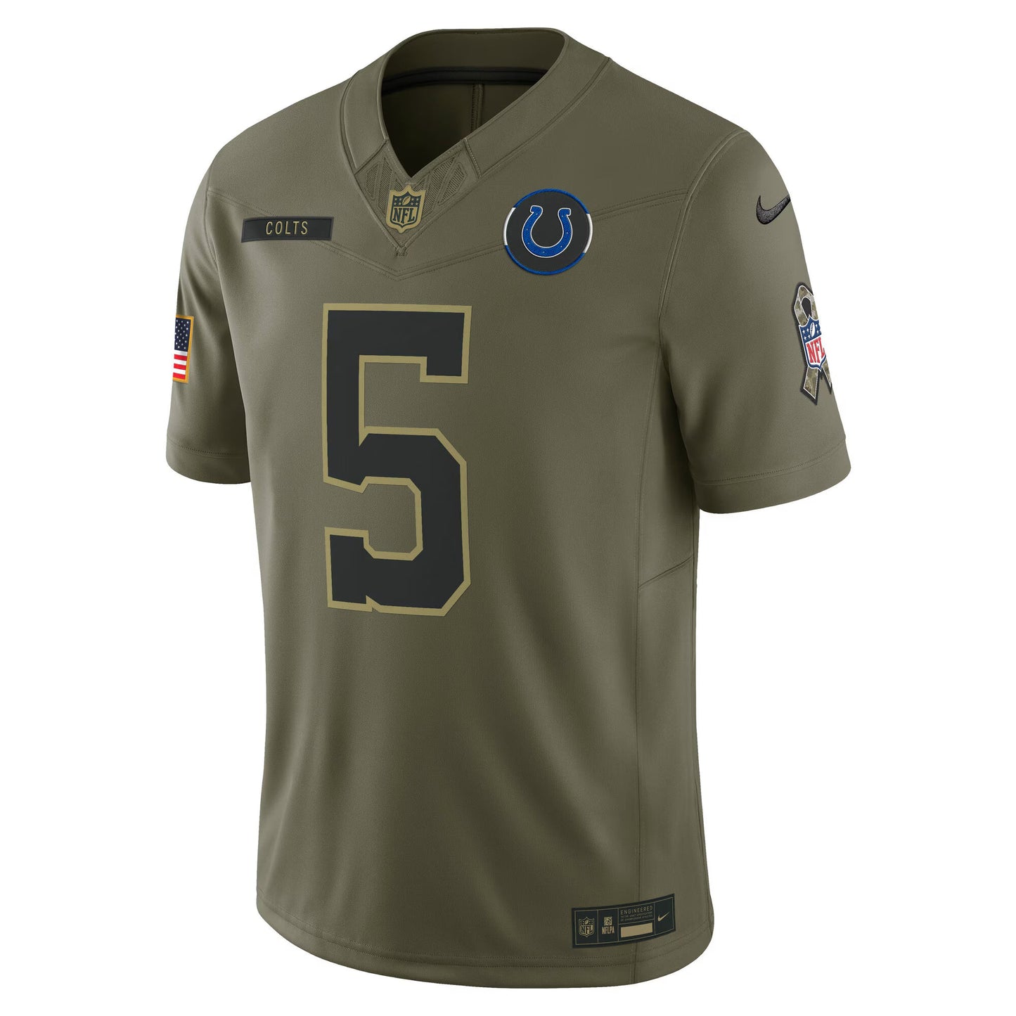 Indianapolis Colts Anthony Richardson Sr. Olive 2025 Salute to Service Limited Jersey