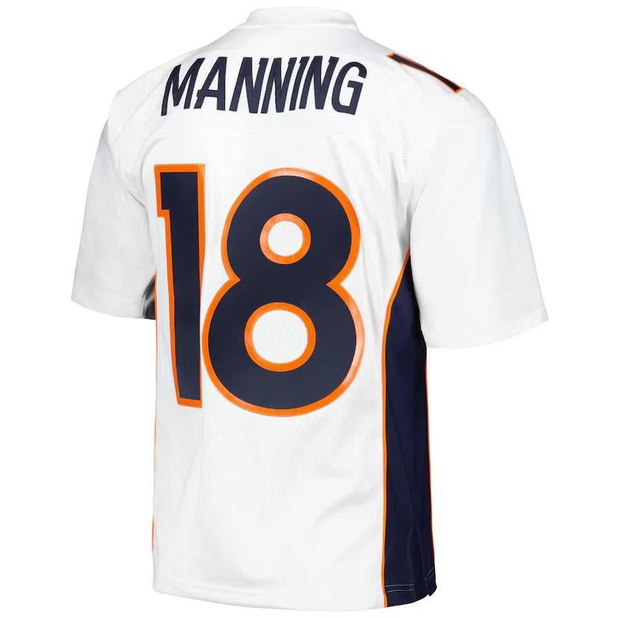 D.Broncos #18 Peyton Manning Legacy Replica Jersey - White American Football Jerseys
