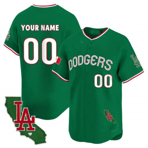 Custom Los Angeles Dodgers Mexico California Patch Vapor Premier Limited V3 All Stitched Baseball Jersey