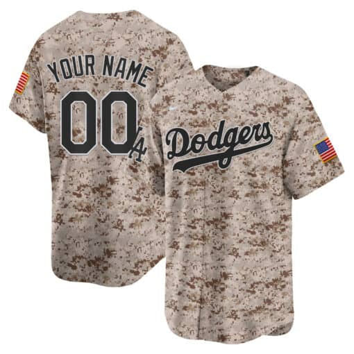 Custom Los Angeles Dodgers USMC Alternate Vapor Premier Limited All Stitched Baseball Jersey