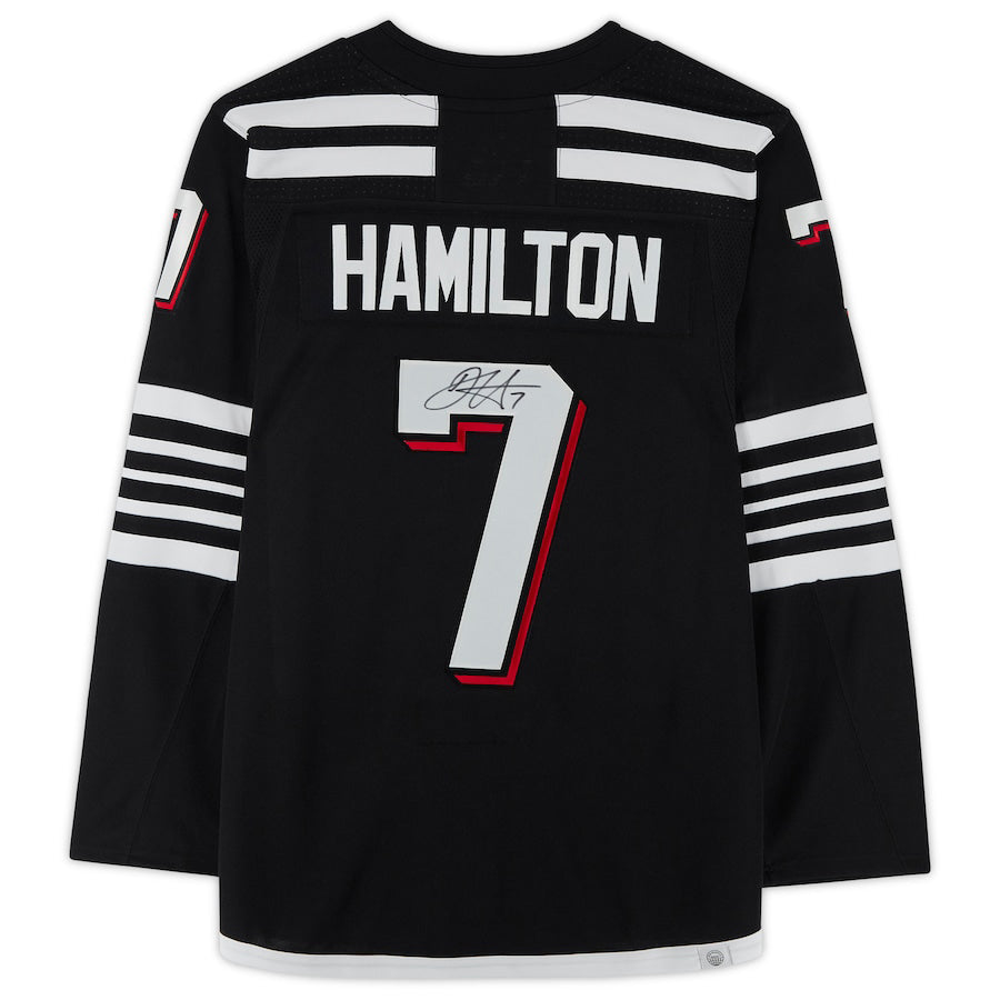 NJ.Devils #7 Dougie Hamilton   Black Stitched American Hockey Jerseys