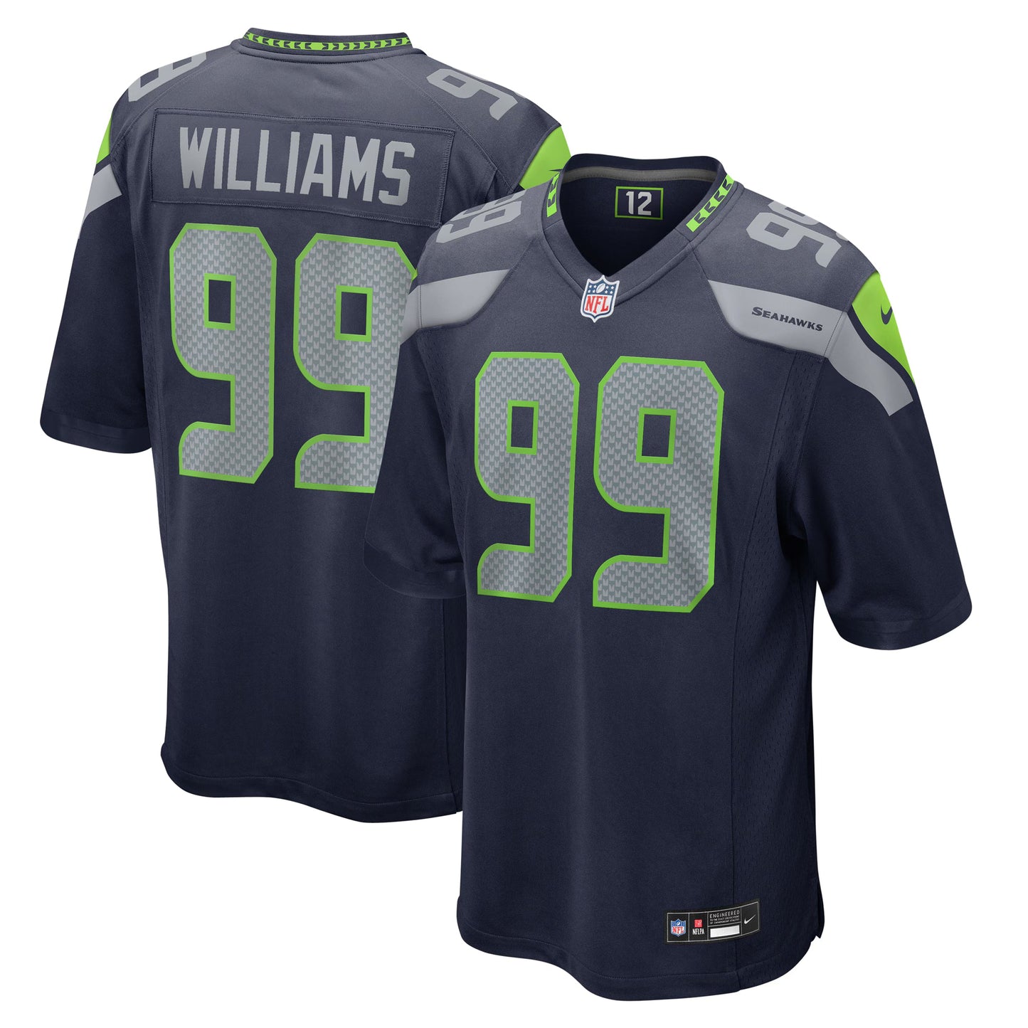Seattle Seahawks Leonard Williams College Navy Game Jersey