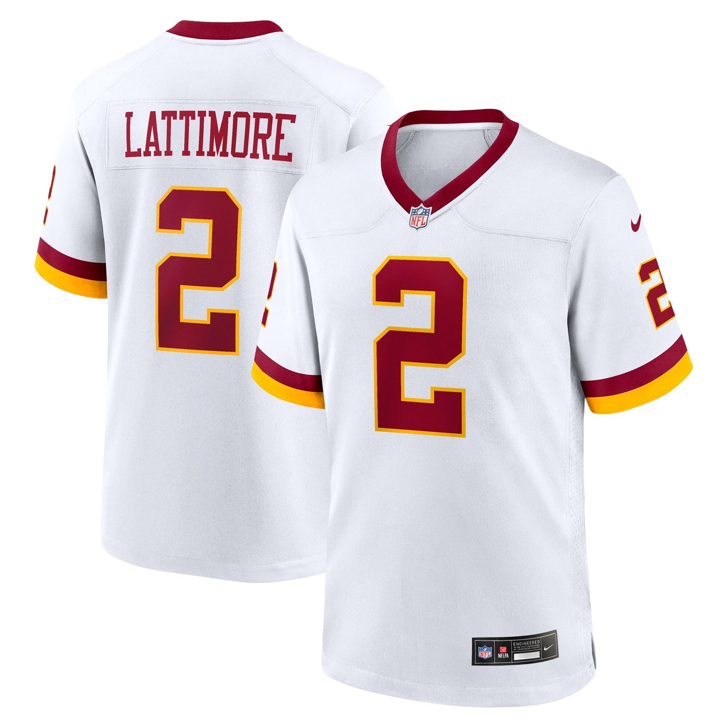 Washington Commanders Marshon Lattimore White Game Super Bowl Era Jersey