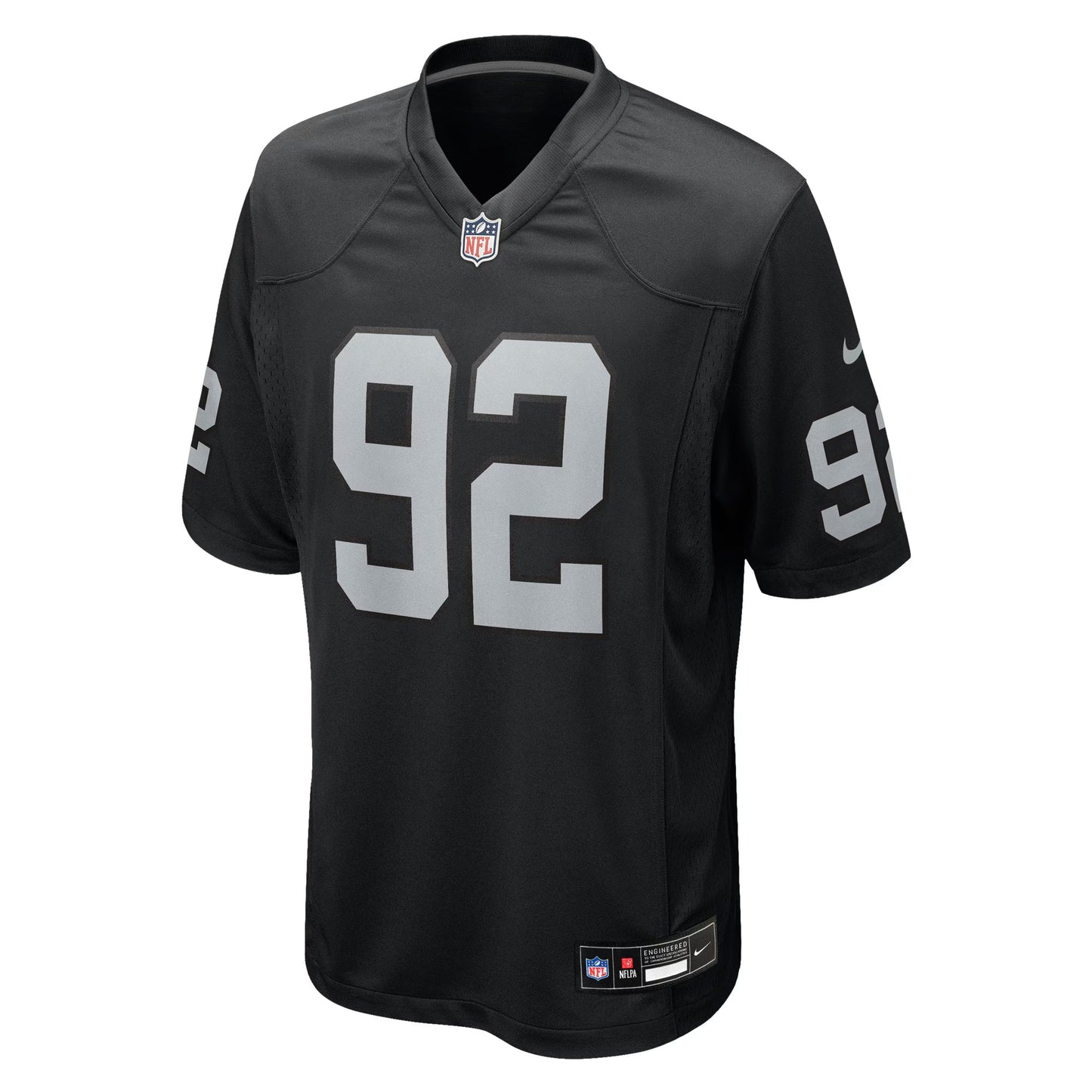 Las Vegas Raiders JJ Pegues Black Team Game Jersey