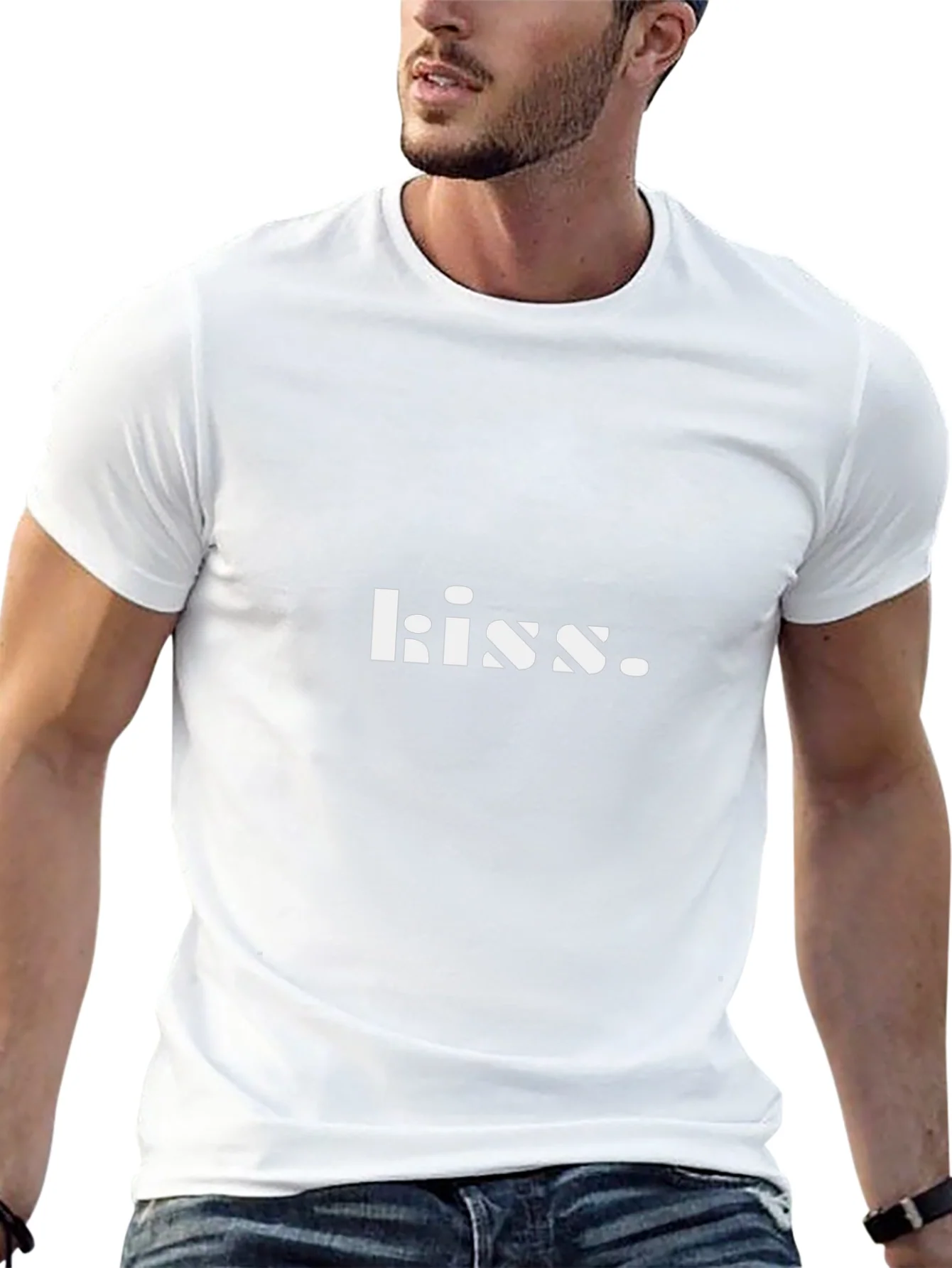 Kiss Graphic Black T-Shirt - Soft Cotton Blend