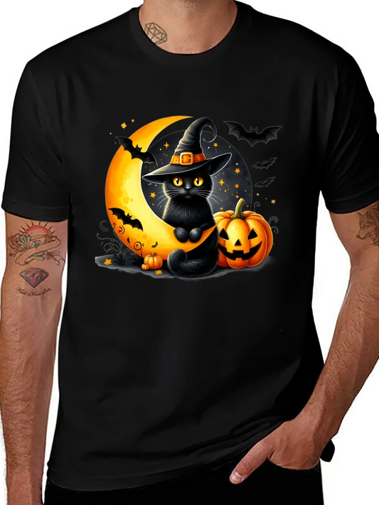 Halloween Cat Moon T-Shirt
