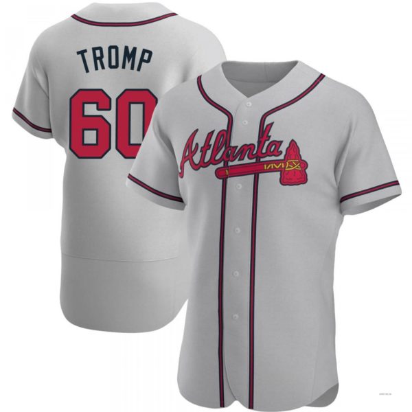 Atlanta Braves #60 Chadwick Tromp Gray Road Jersey Stitches Baseball Jerseys