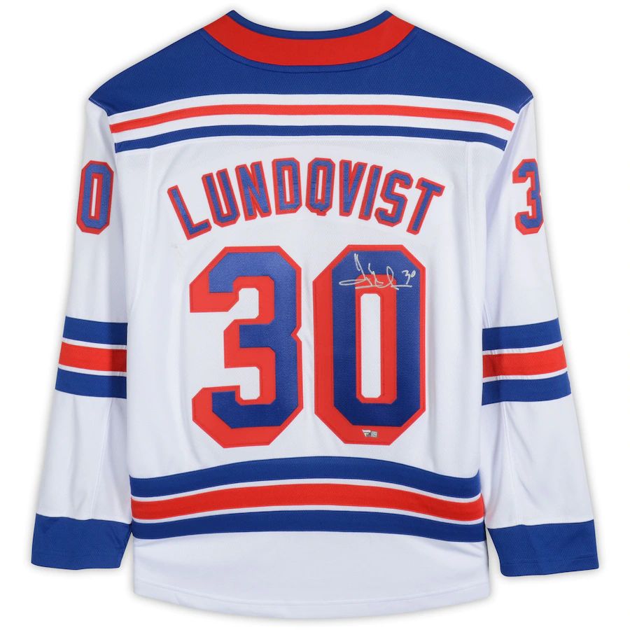 NY.Rangers #30 Henrik Lundqvist   Breakaway Jersey White Stitched American Hockey Jerseys