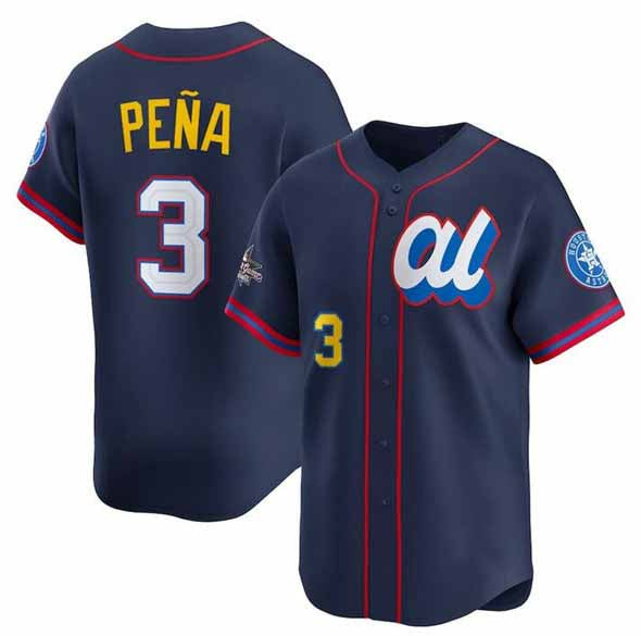 Houston Astros #3 Jeremy Pea American League Navy 2025 All-Star Edition Limited Stitched Baseball Jersey