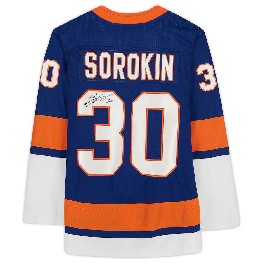 NY.Islanders #30 Ilya Sorokin   Blue Jersey Royal Stitched American Hockey Jerseys