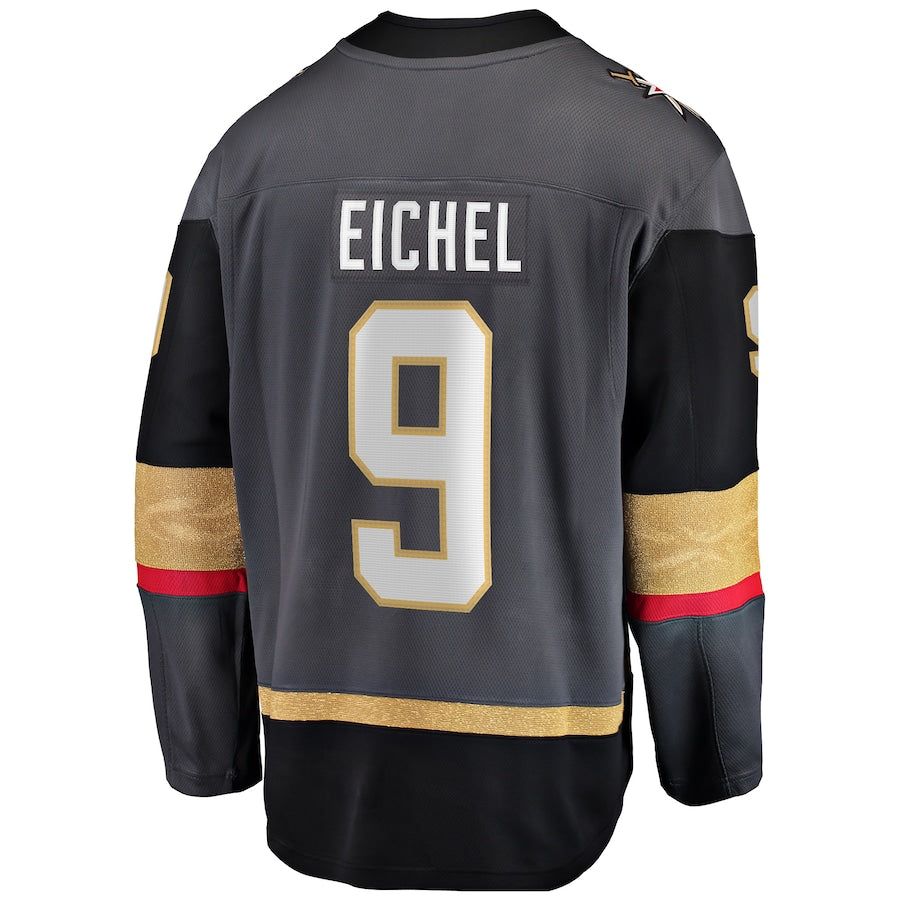 V.Golden Knights #9 Jack Eichel Alternate Breakaway Player Jersey Gray Stitched American Hockey Jerseys