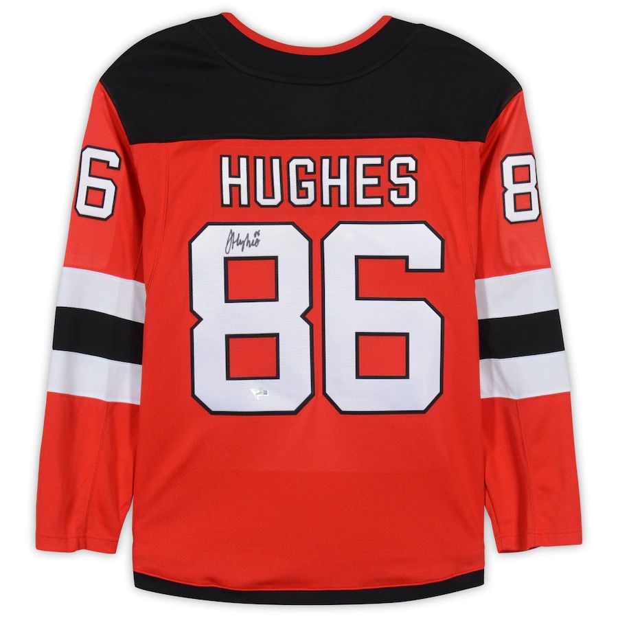 NJ.Devils #86 Jack Hughes   Breakaway Jersey Red Stitched American Hockey Jerseys