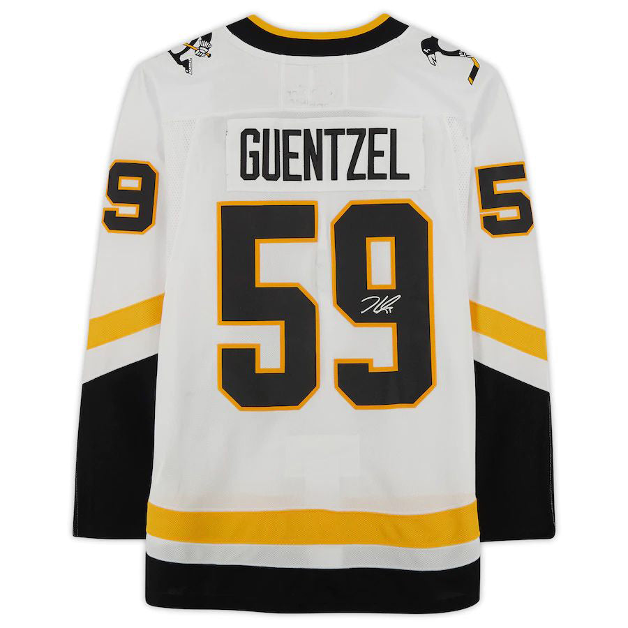 P.Penguins #59 Jake Guentzel   2020 Reverse Retro White Stitched American Hockey Jerseys