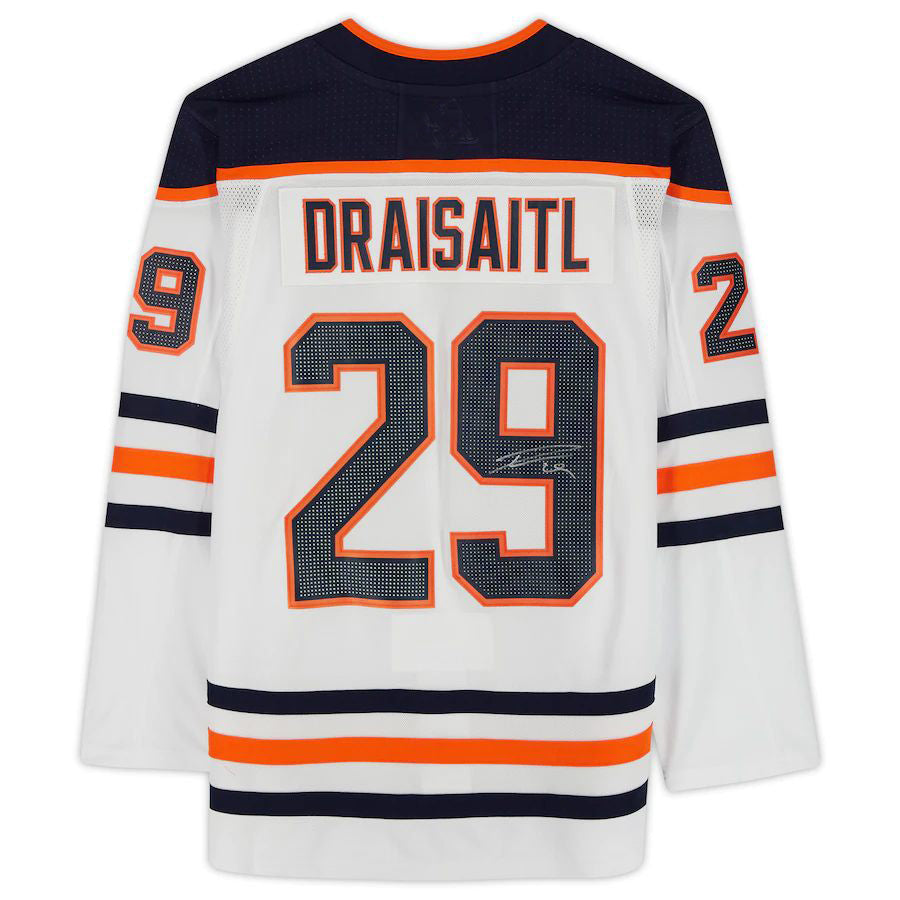 E.Oilers #29 Leon Draisaitl   White Stitched American Hockey Jerseys