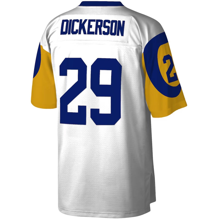 LA.Rams #29 Eric Dickerson Legacy Replica Jersey - White Stitched American Football Jersey