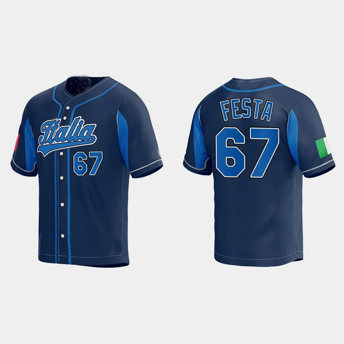 #67 MATT FESTA WORLD BASEBALL CLASSIC 2023 WORLD BASEBALL CLASSIC JERSEYC NAVY Stitches Baseball Jerseys