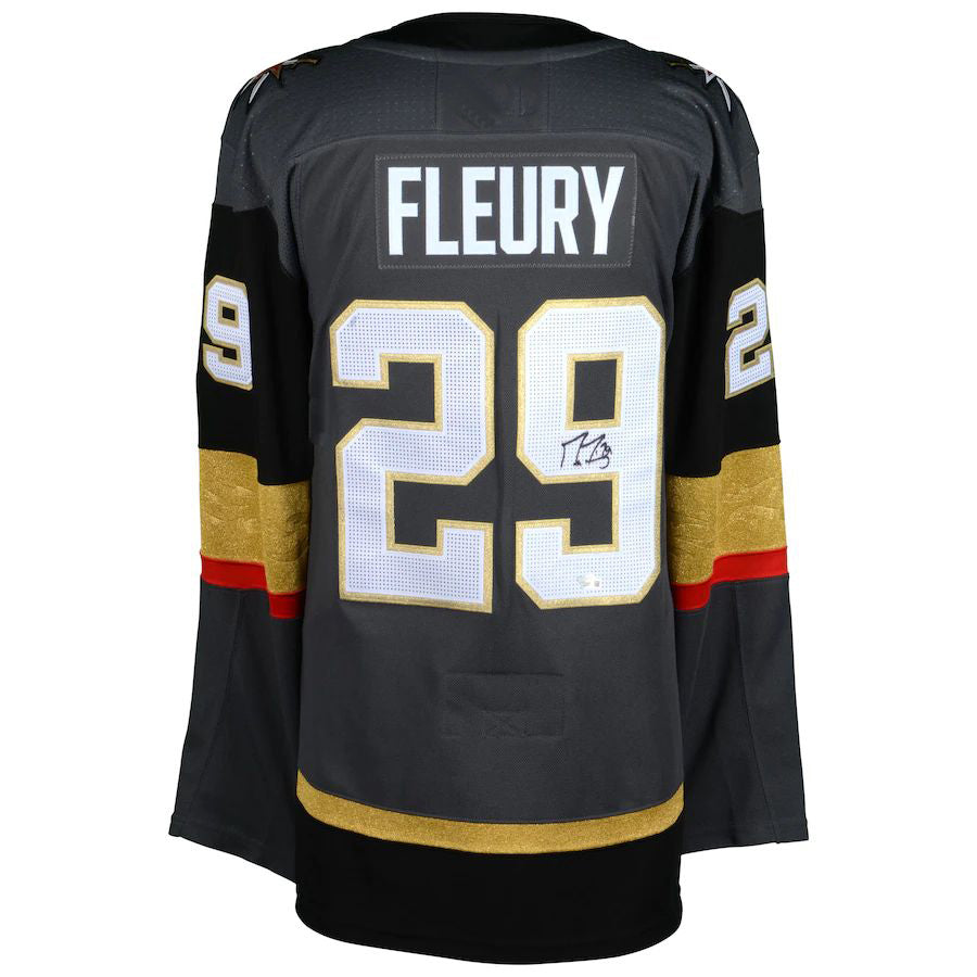 V.Golden Knights #29 Marc-Andre Fleury   Black Gray Stitched American Hockey Jerseys