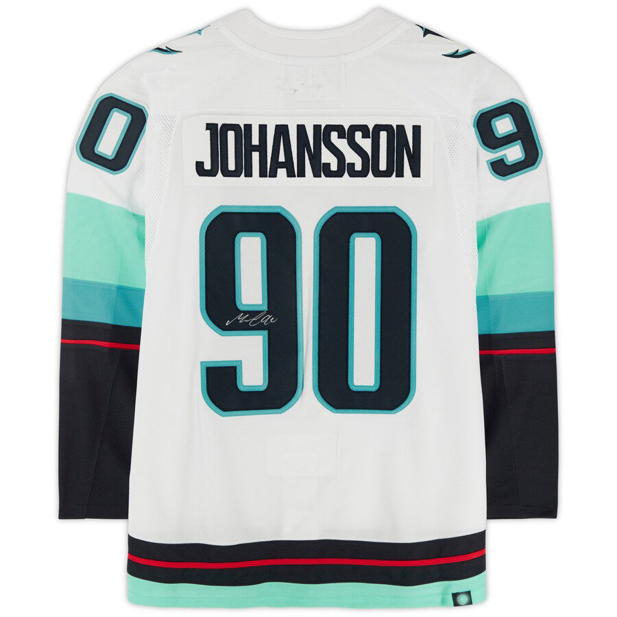S.Kraken #90 Marcus Johansson   with Inaugural Season Jersey Patch White Stitched American Hockey Jerseys